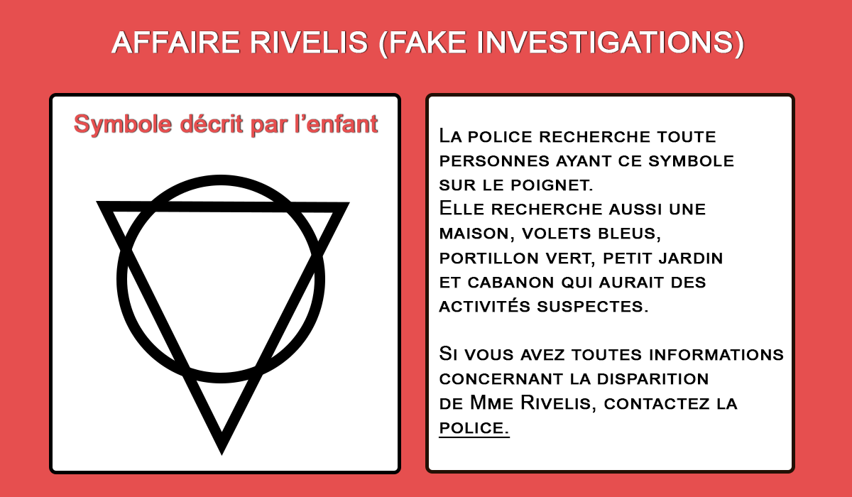 Affaire Rivelis : soir de disparition, qui était Mme Rivelis ? (fake investigations 1.4)